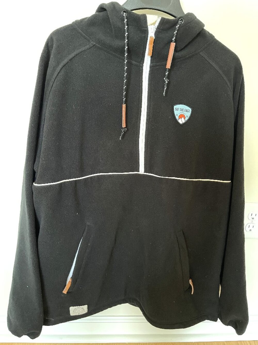 Ski The East Trekker Half Zip Hooded Fleece Black Men's Size XL Pullover Hoodie
